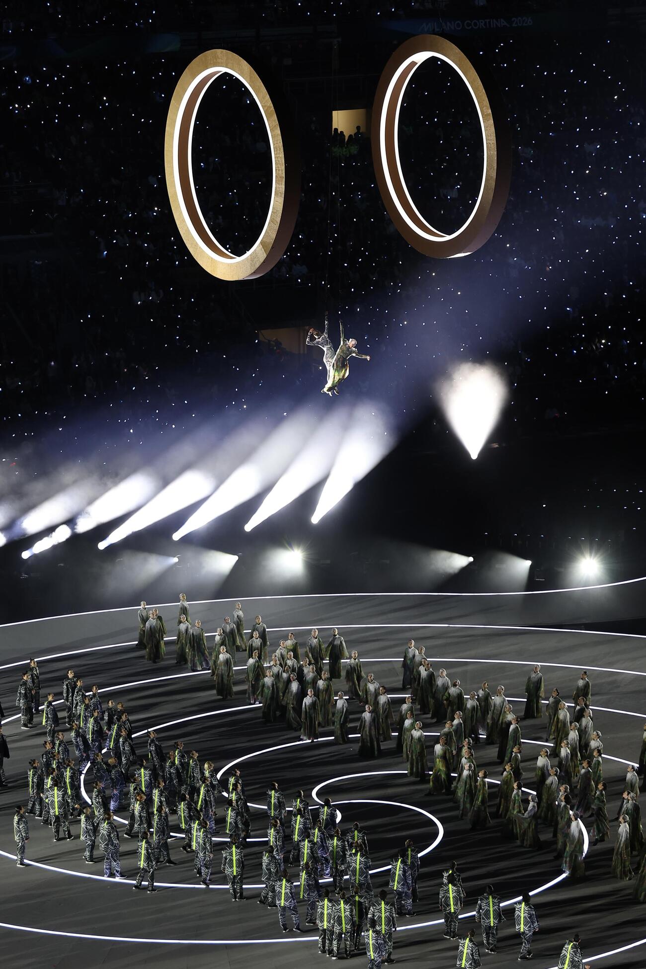 ミラノ・コルティナ冬季五輪の開会式が行われるジュゼッペ・メアッツァ競技場（サンシーロ）（撮影・前田充）