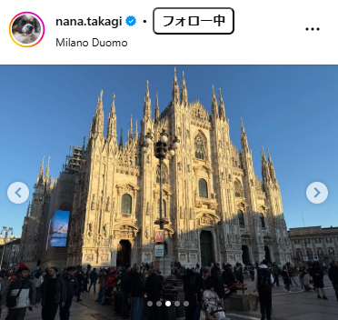 高木菜那さんのインスタグラムから