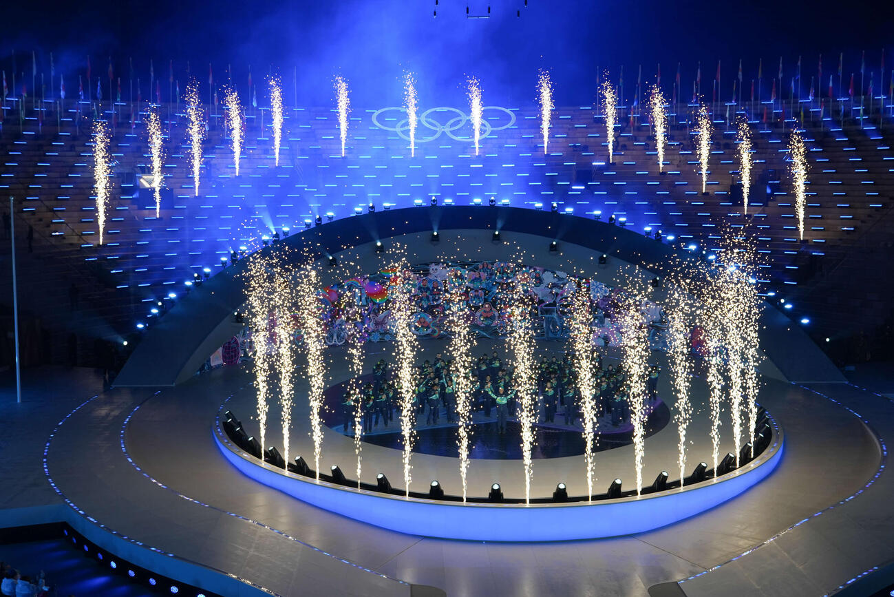 ミラノ・コルティナ五輪閉会式が行われるベローナ五輪アリーナ（撮影・パオロ　ヌッチ）