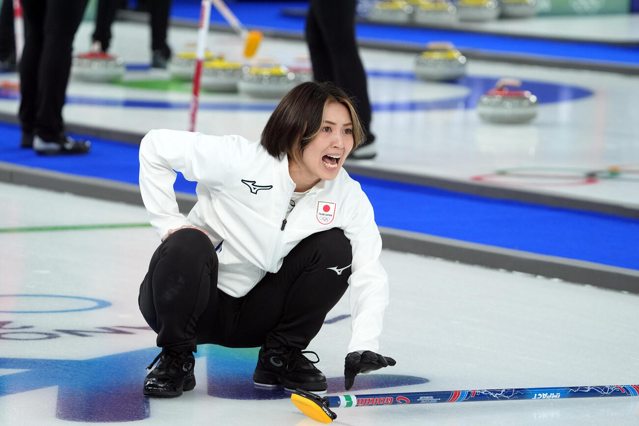 英国戦で指示を出す日本代表フォルティウスの吉村紗也香（撮影・パオロ　ヌッチ）