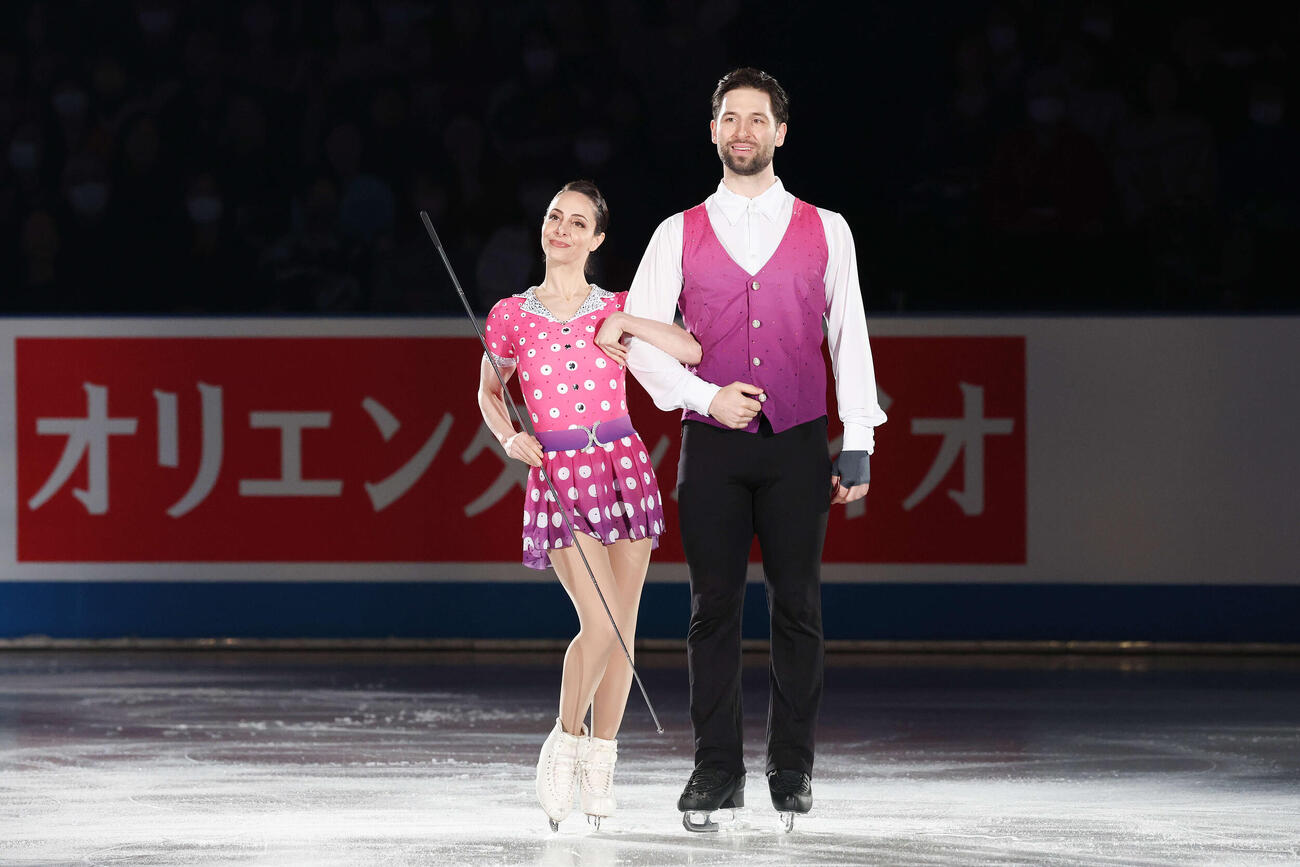 華麗な演技を披露するステラートデュデク、デシャン組（2025年4月撮影）