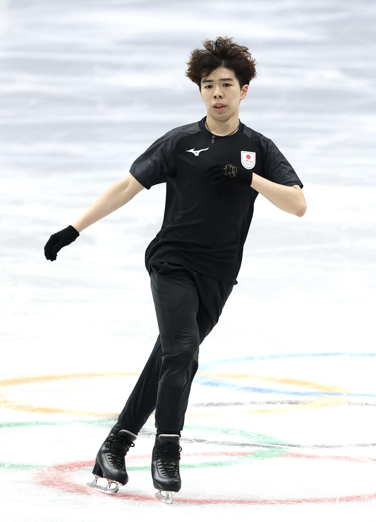 5日、公式練習に臨む佐藤駿