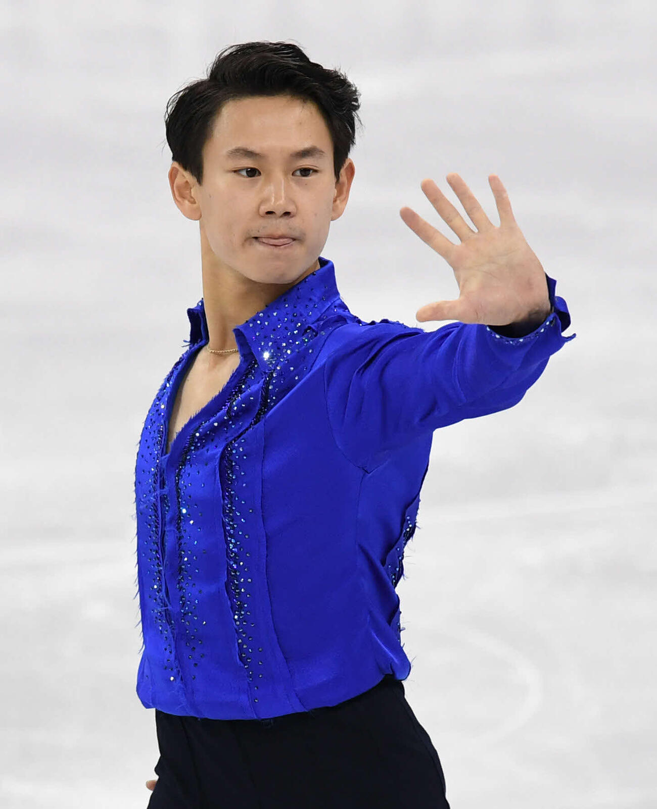 18年平昌五輪フィギュアスケート男子SPで演技するデニス・テンさん