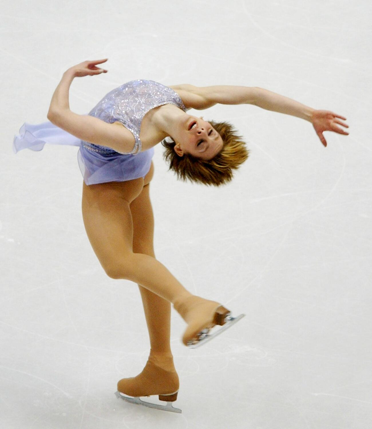 ソルトレーク五輪の女子シングルで逆転優勝したサラ・ヒューズ（2002年撮影）