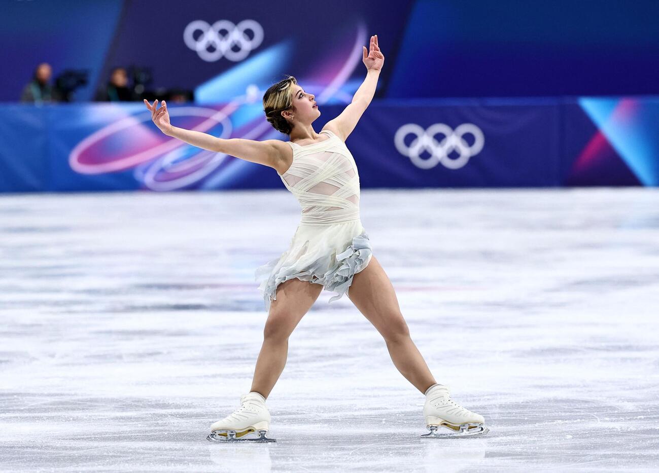 女子SP3位、アリサ・リュウの演技（ロイター）