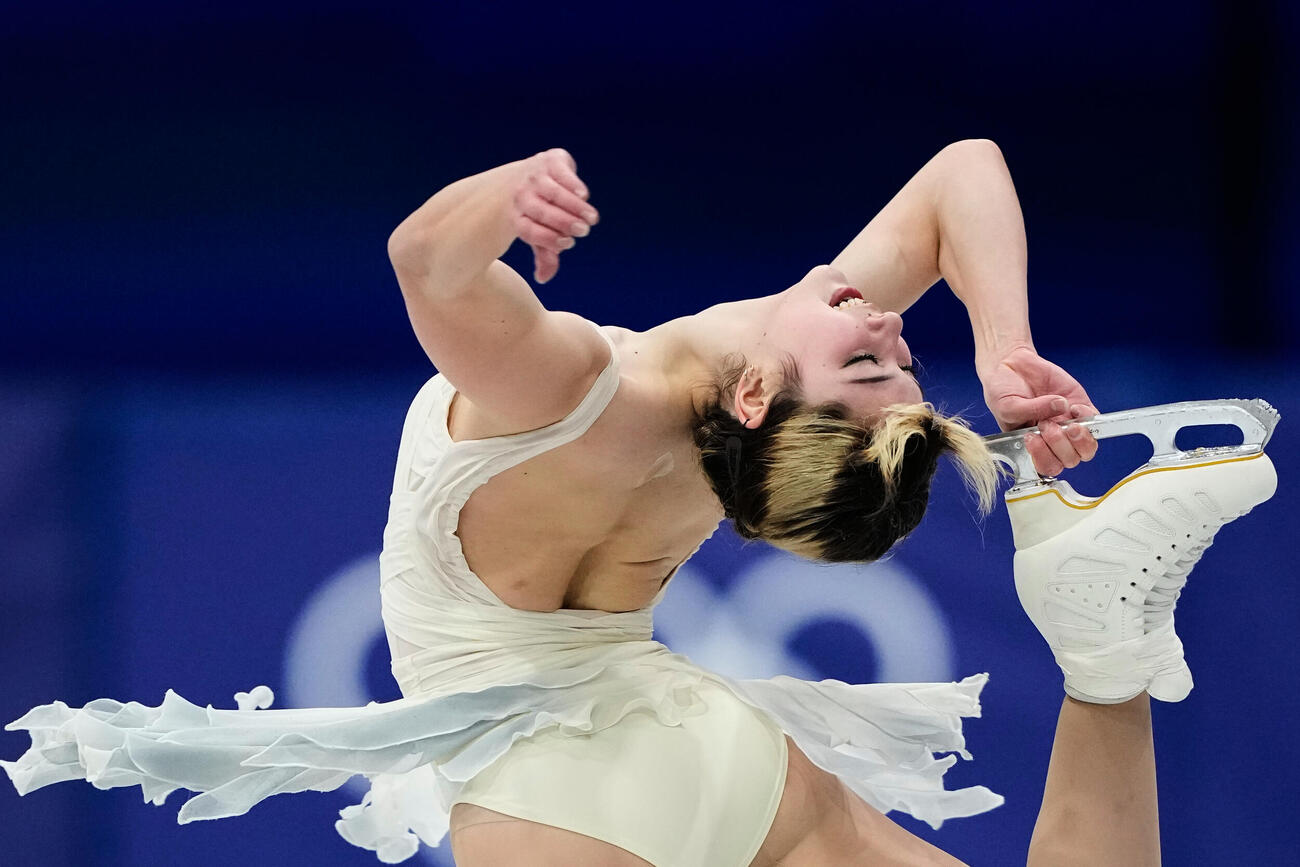 女子SP3位、アリサ・リュウの演技（AP）