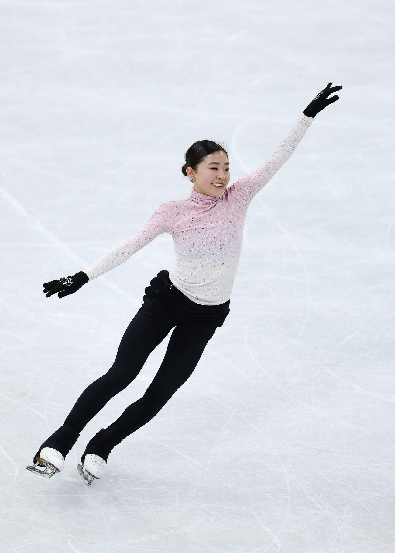 18日、女子フリーに向け調整する千葉（撮影・前田充）