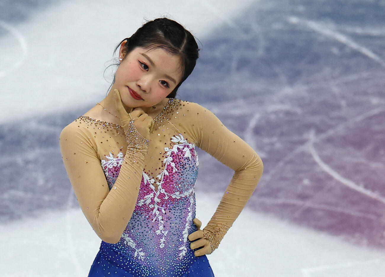 女子フリー　銅メダルを獲得した中井亜美（ロイター）