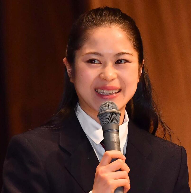 2018年3月、平昌五輪の様子を笑顔で報告する宮原知子さん