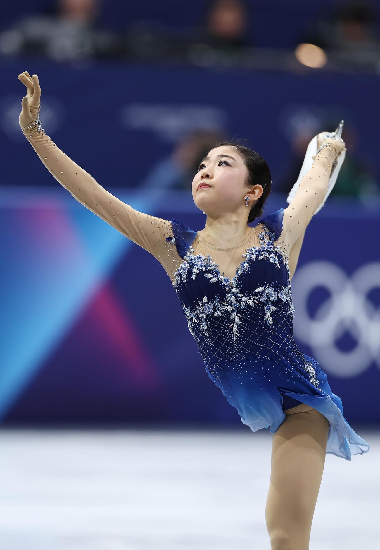 女子フリーで演技する千葉百音（撮影・前田充）