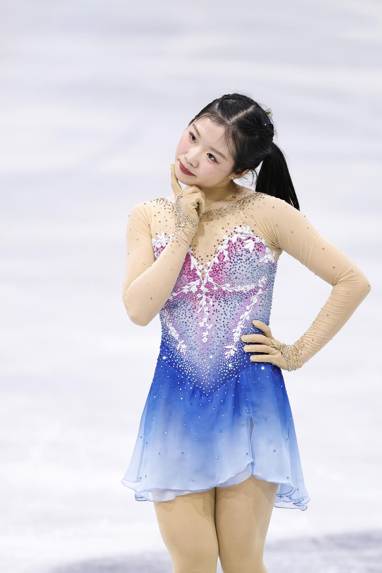 女子フリーの演技を終えた中井亜美（共同）