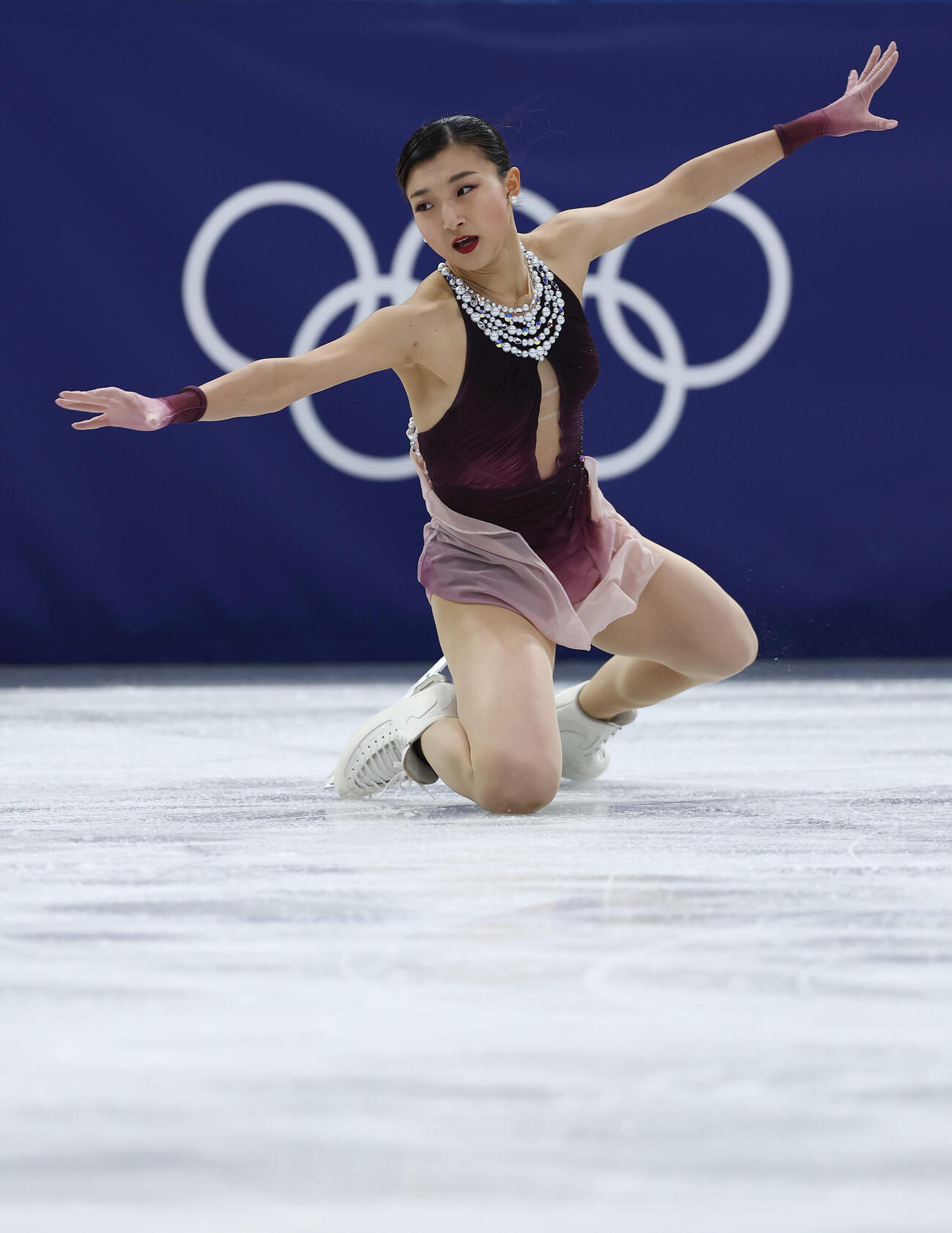 女子フリーで演技する坂本（撮影・前田充）