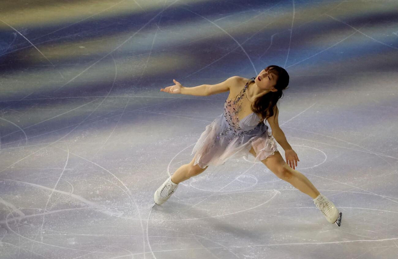 エキシビションに登場した坂本花織（ロイター）