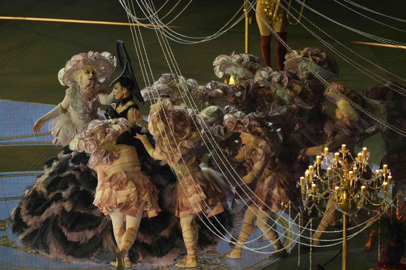 ミラノ・コルティナ五輪閉会式　セレモニーの様子（AP)