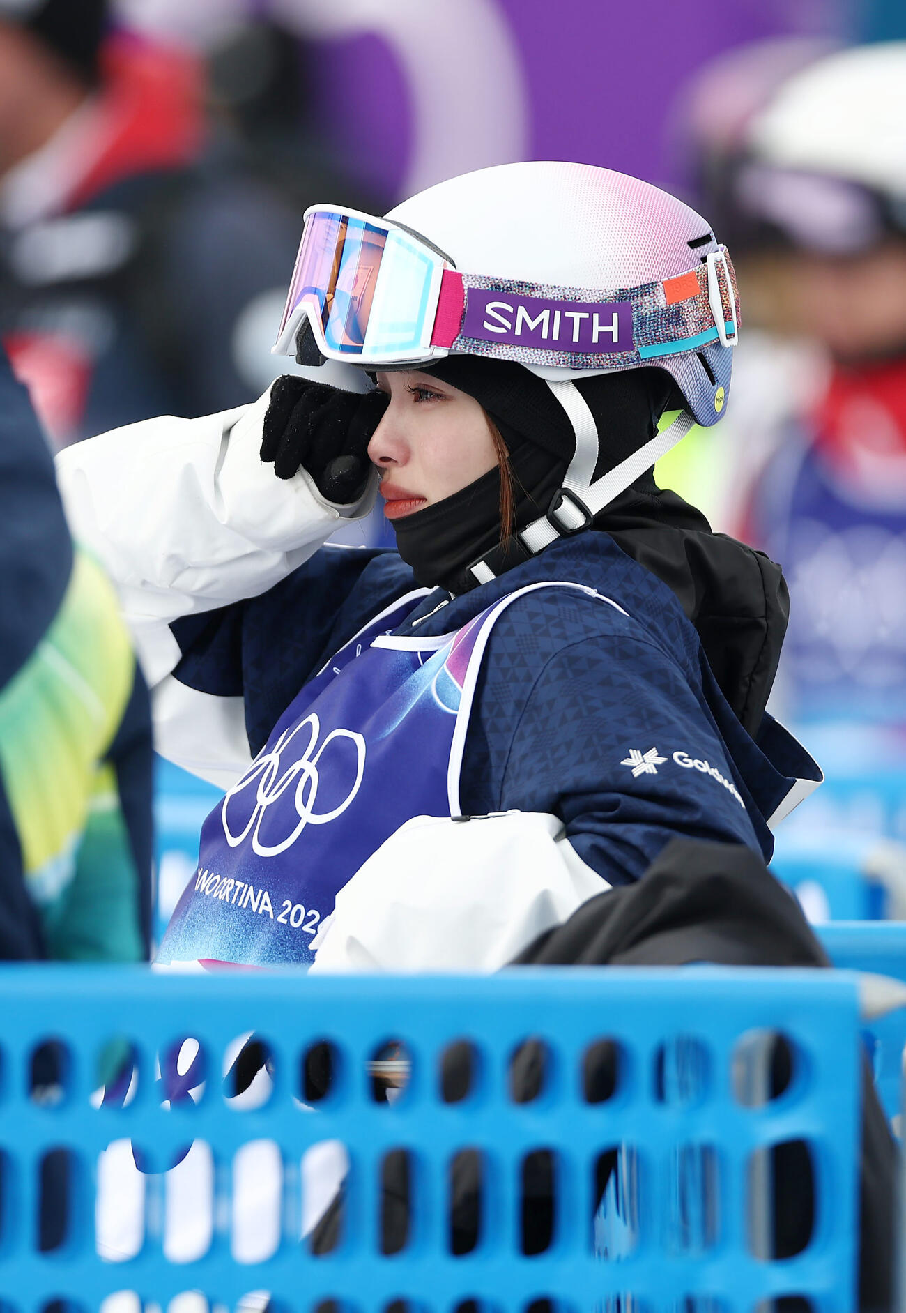 決勝で敗れ、涙する中尾春香（2026年2月撮影）