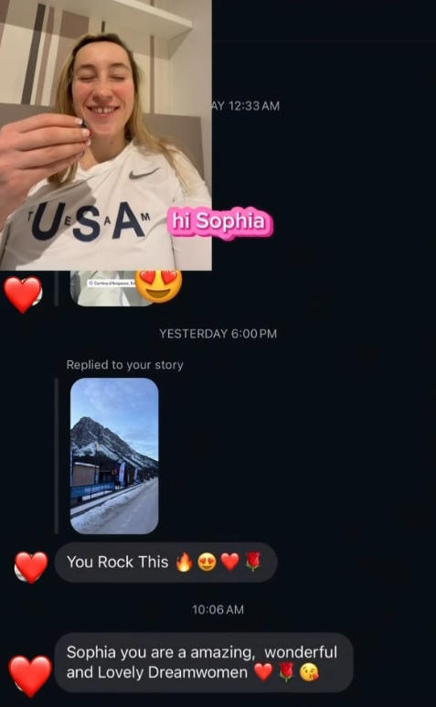 男性からのDMを公開するカークビーのインスタグラム