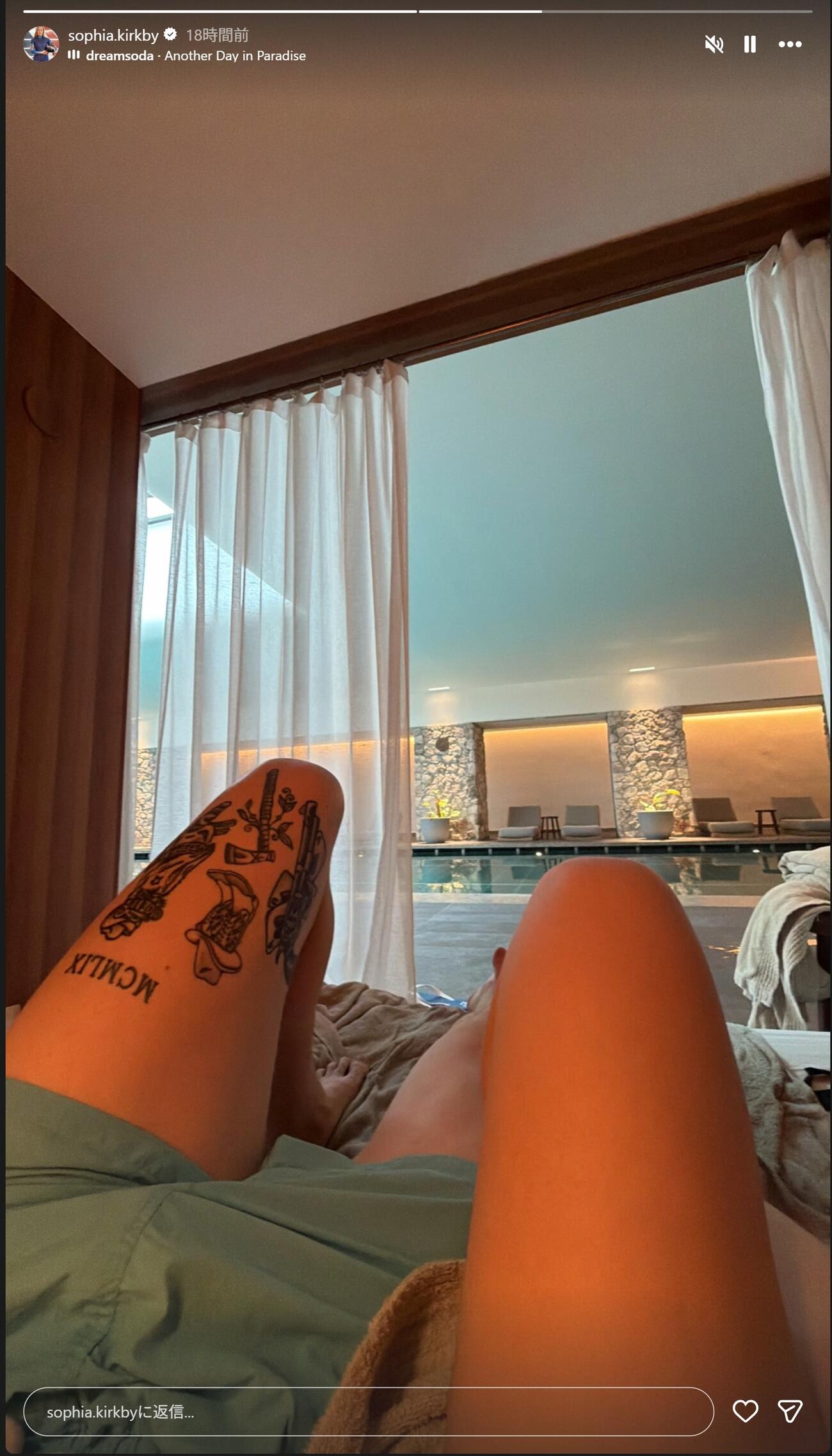 ソフィア・カークビーのインスタグラムから