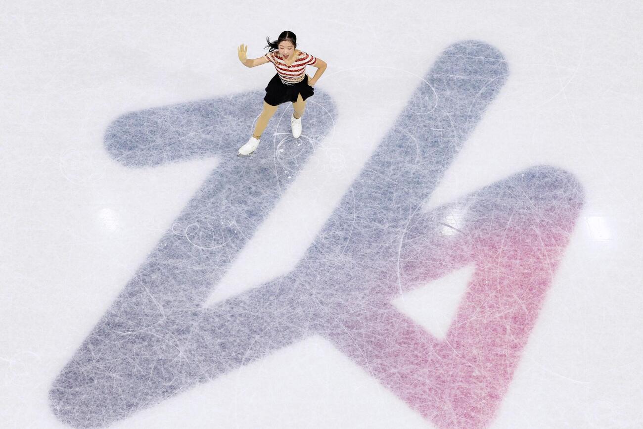 フィギュアスケート女子SP　自己ベストを更新した中井亜美（共同）