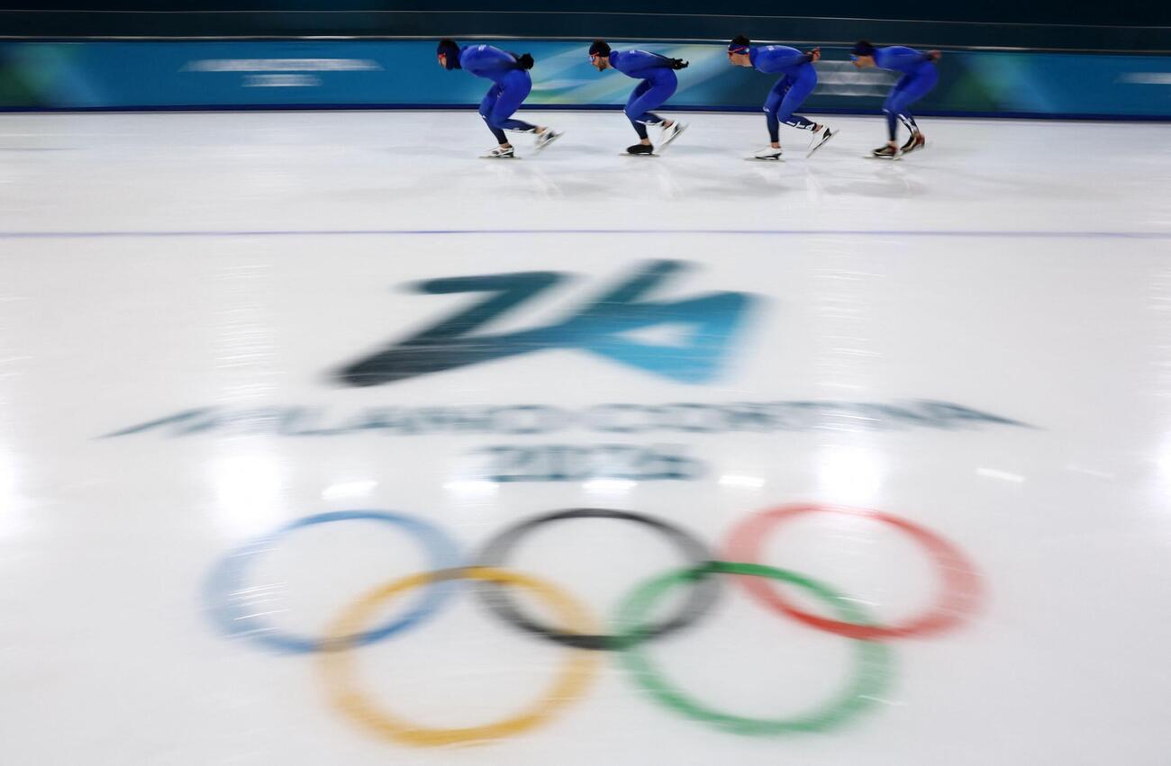 ミラノ・コルティナ五輪のスピードスケート会場（ロイター）