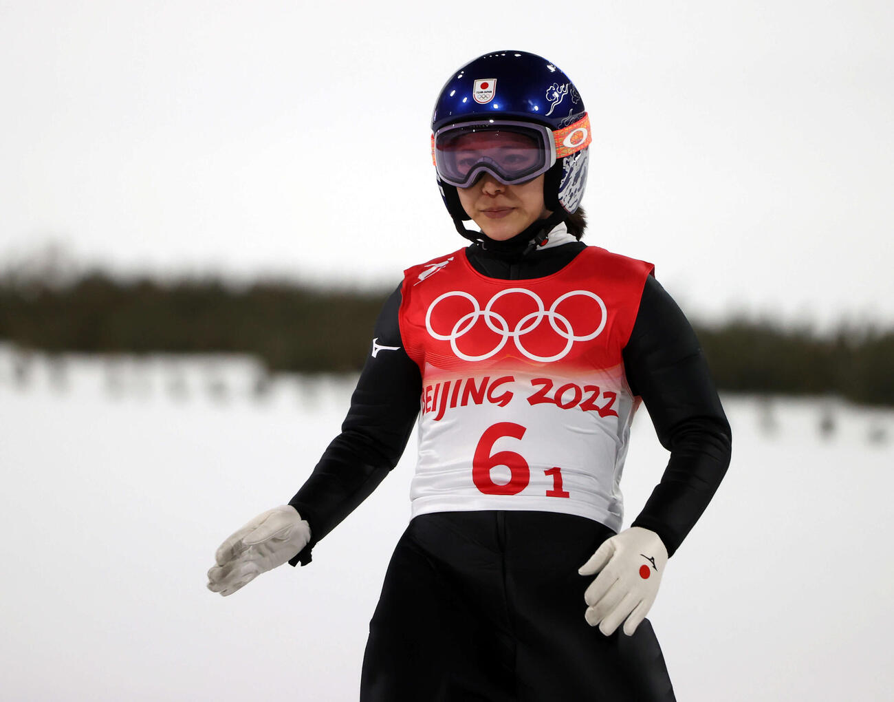 2022年2月、北京五輪のジャンプ混合団体2回目を終えた高梨沙羅