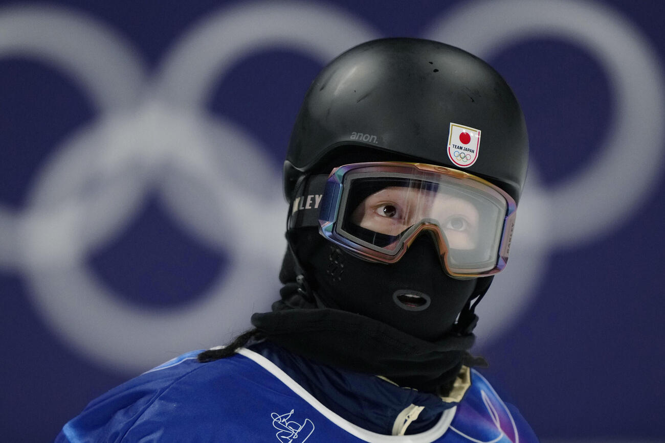 男子ハーフパイプ予選1回目を終えた平野歩夢＝リビーニョ（共同）