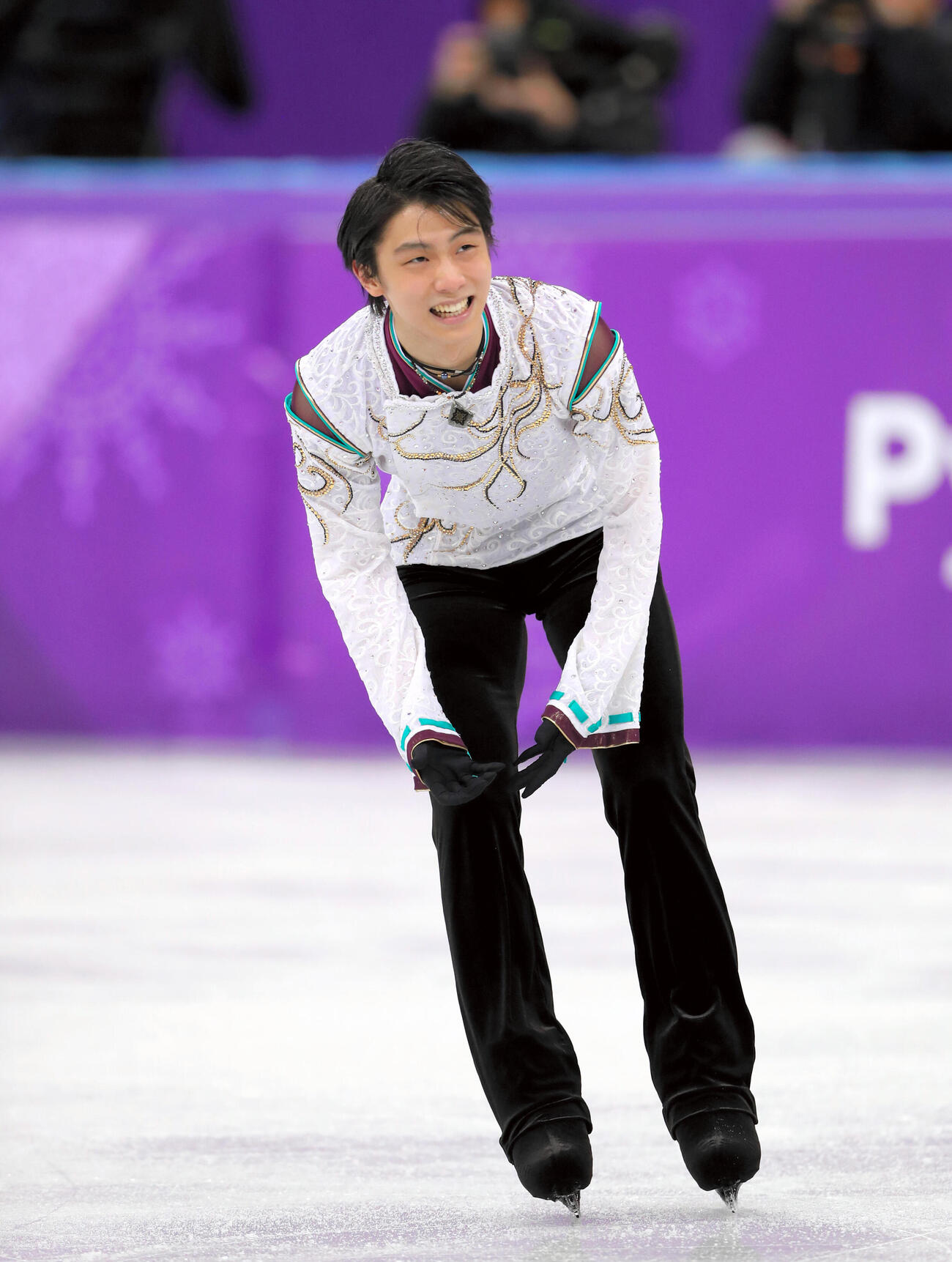 平昌五輪　フィギュアスケート男子フリー　演技を終えた羽生結弦＝2018年2月