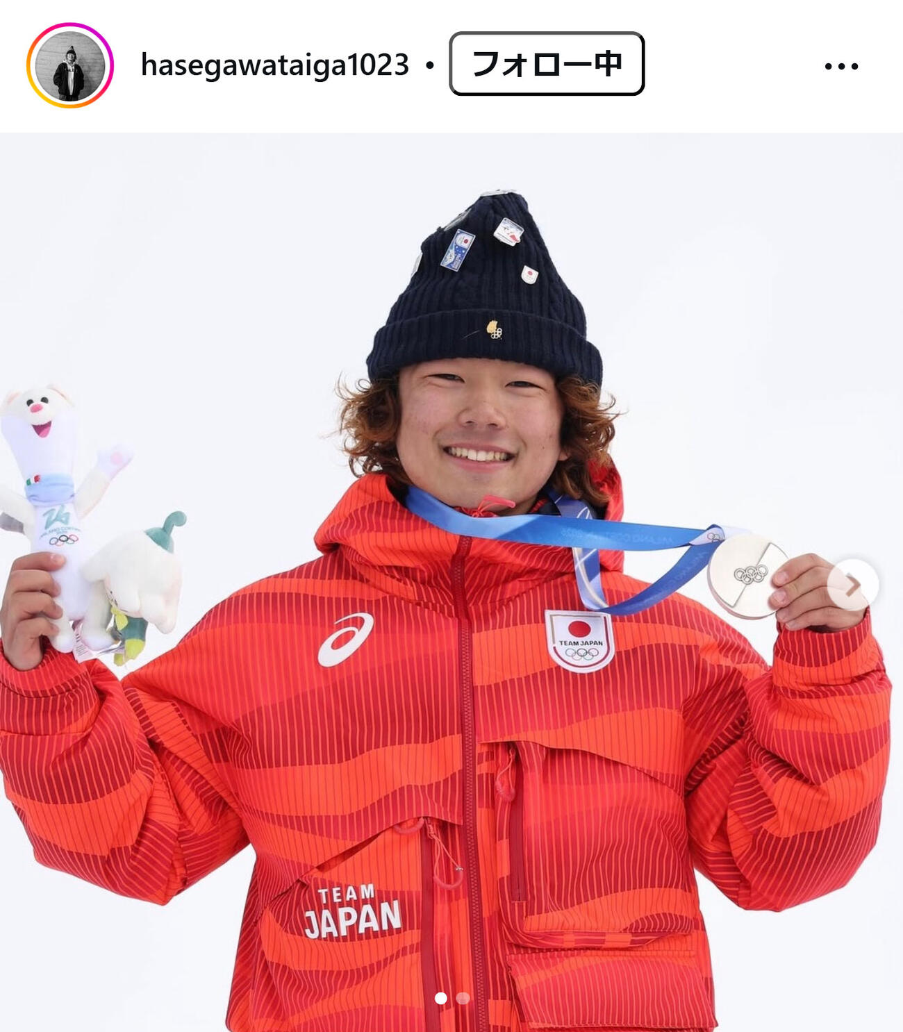 長谷川帝勝のインスタグラムから