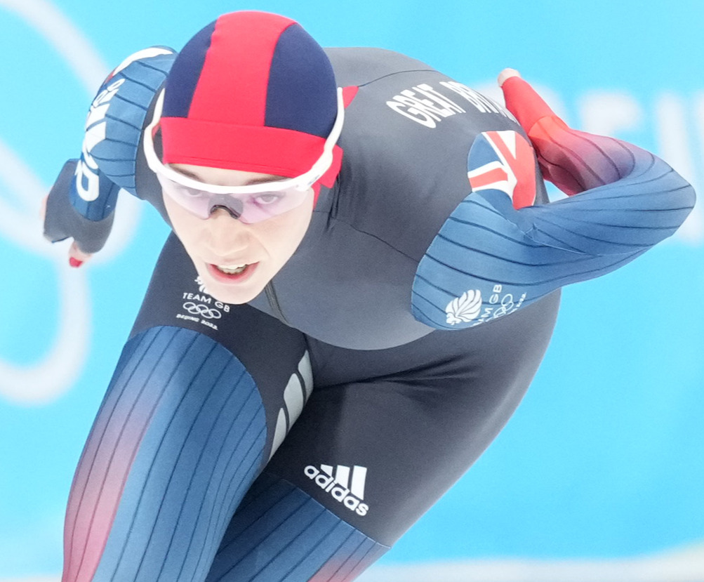 北京五輪スピードスケート女子1500メートルに出場したエリア・スメディング＝2022年2月