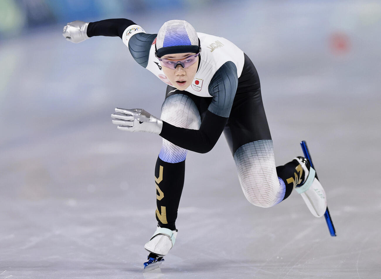 女子1000 メートル 　16位に終わった吉田雪乃＝ミラノ（共同）