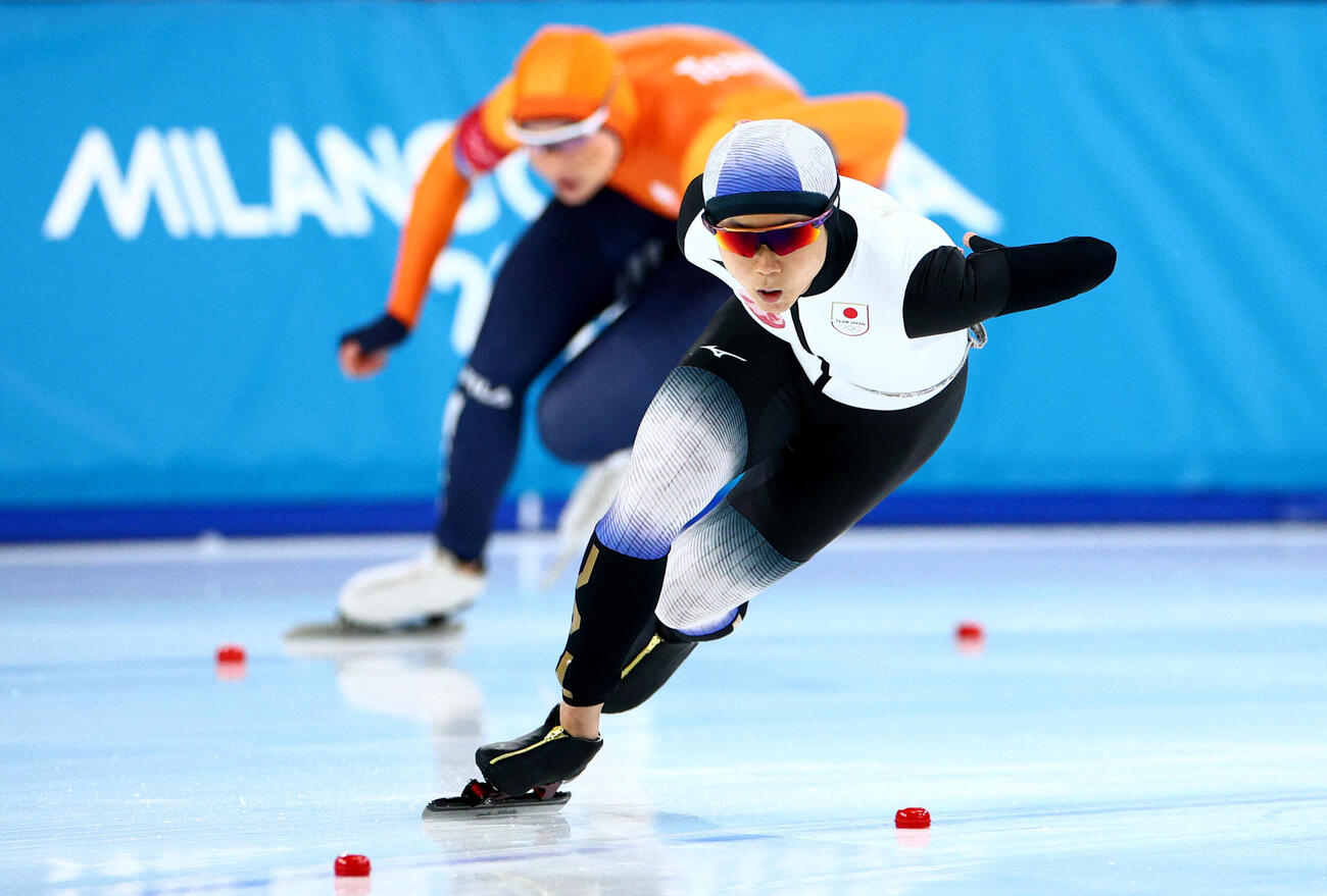 スピードスケート女子1000m　銅メダルを獲得した高木美帆（ロイター）