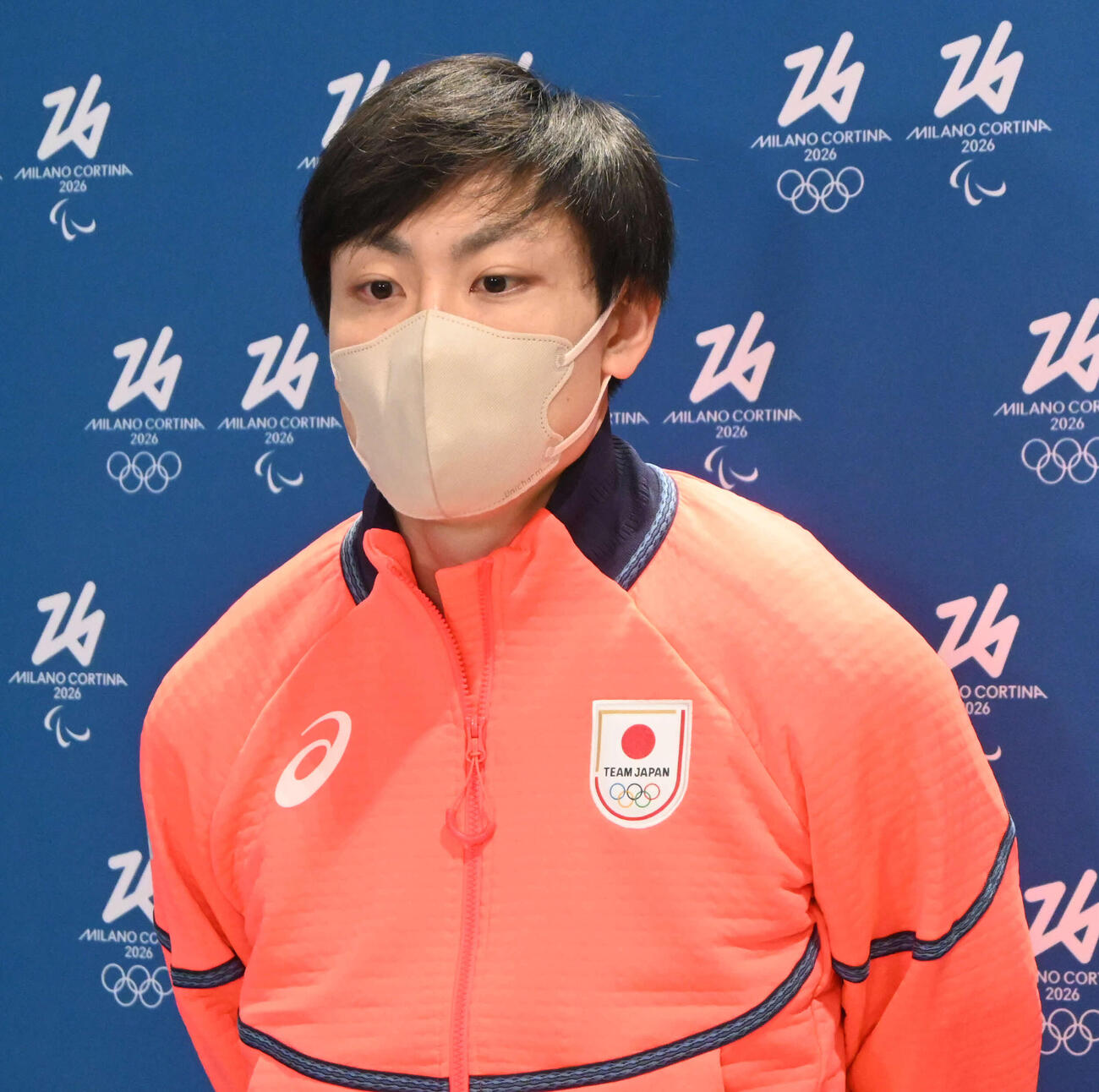 スピードスケート男子の新濱立也（26年1月撮影）