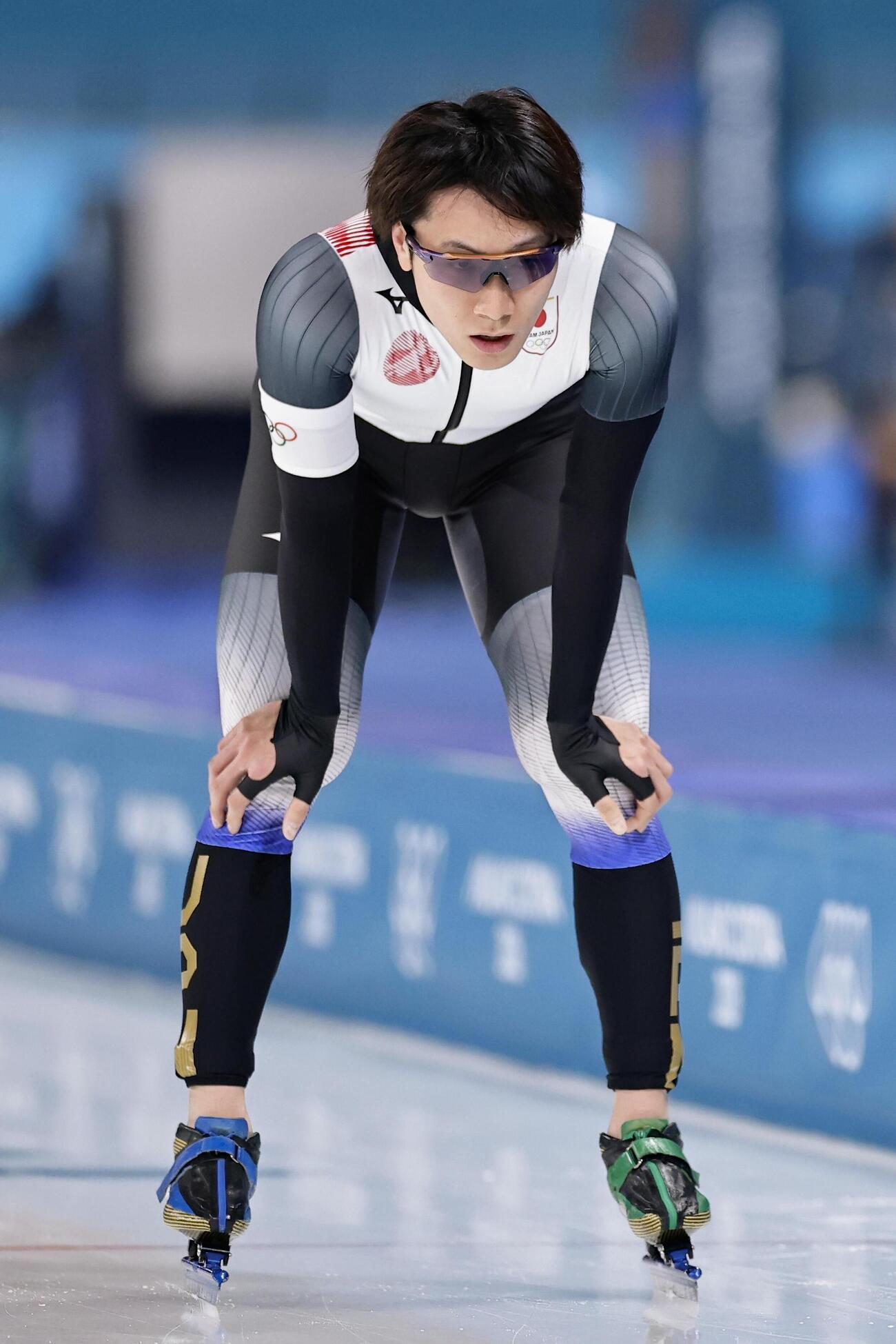 男子1000メートル 　レースを終えた森重航（共同）