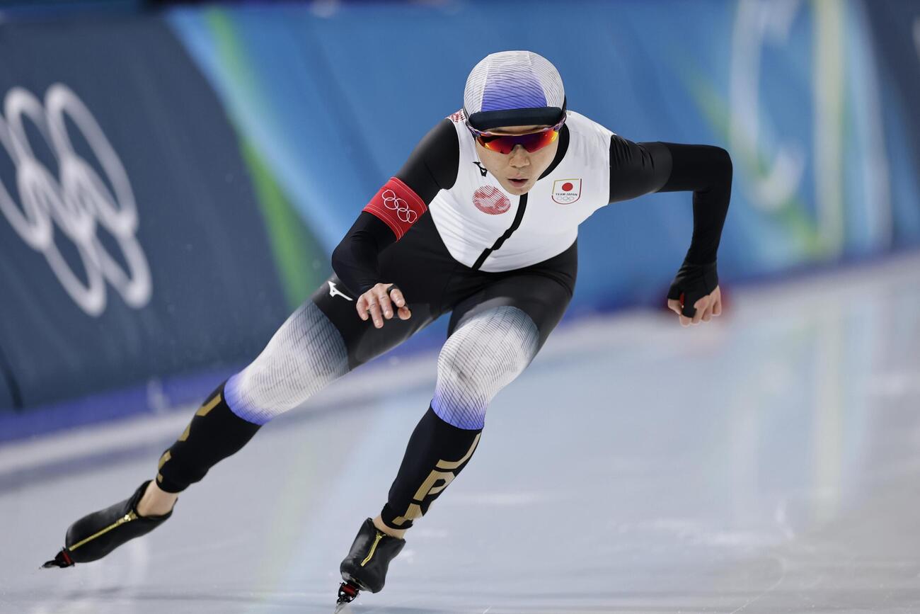 スピードスケート女子500メートル 　37秒27の好タイムをマークした高木美帆（共同）