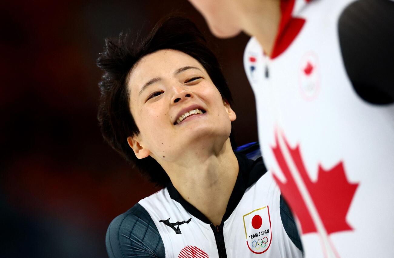 スピードスケート女子500メートル　9位の山田梨央（ロイター）