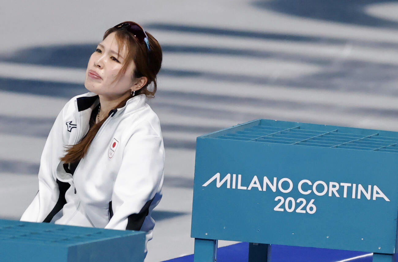 スピードスケート女子1500メートル　22位に終わった佐藤綾乃（共同）