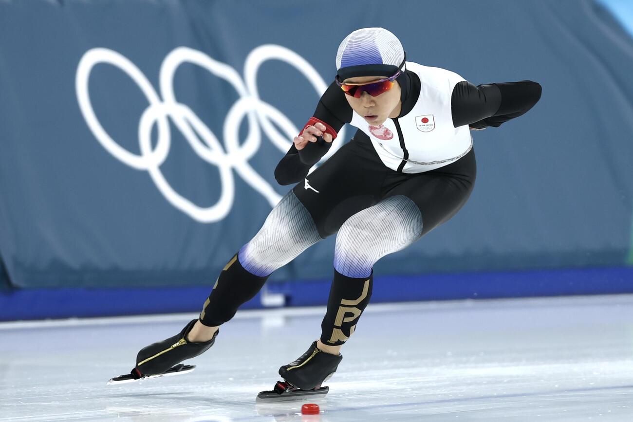 女子1500メートルで滑走する高木美帆（撮影・前田充）