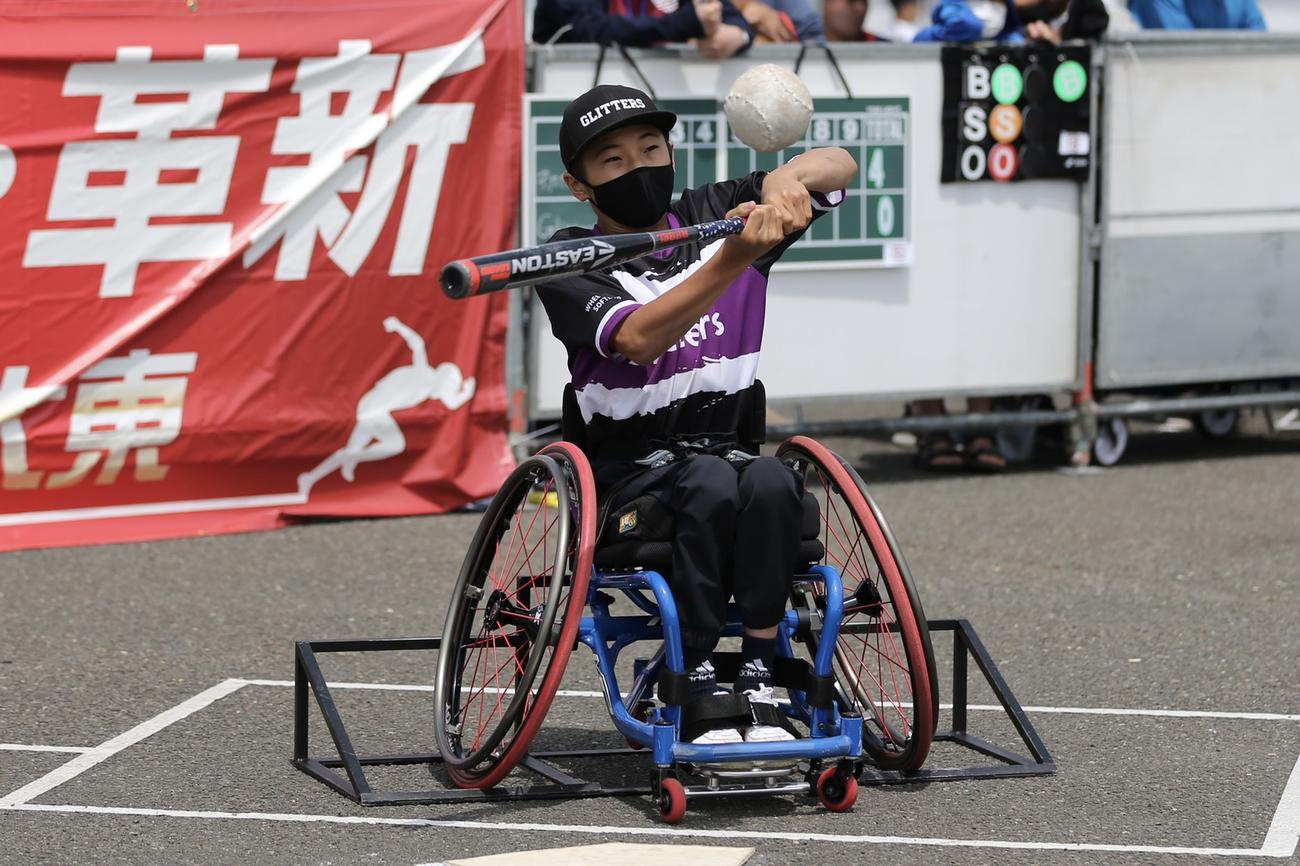 第8回大東建託全日本車椅子ソフトボール選手権大会でMVPを受賞した久我太一選手