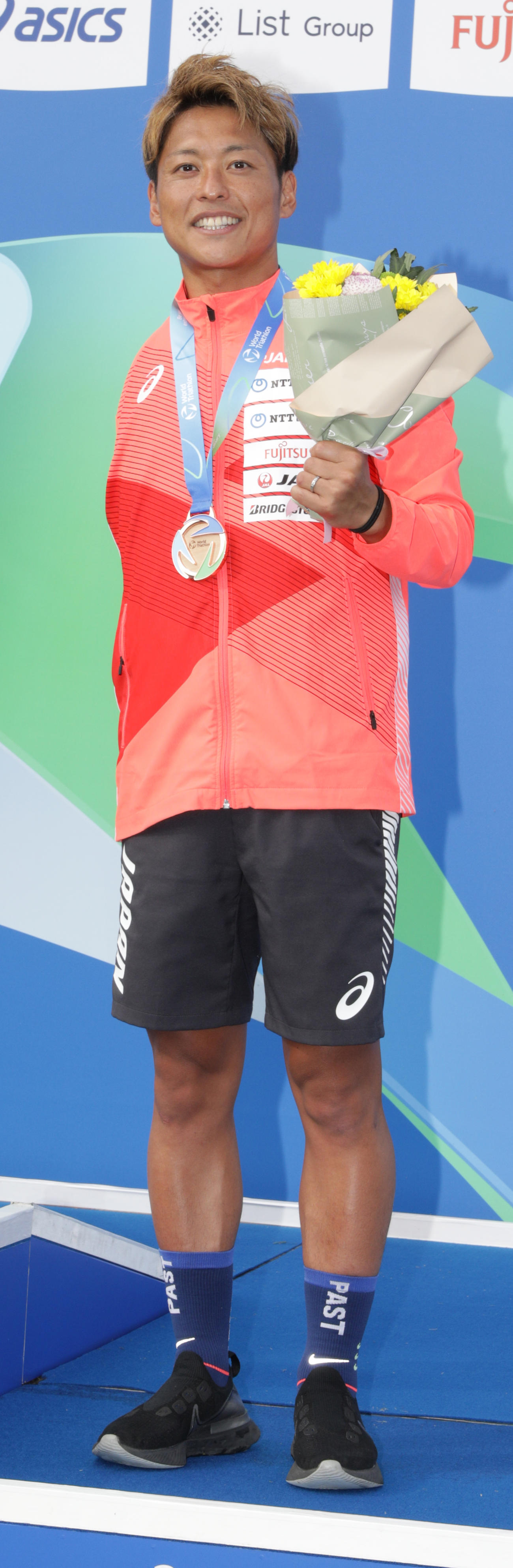PTS4の部3位の表彰に笑顔を見せる宇田秀生（撮影・中島郁夫）