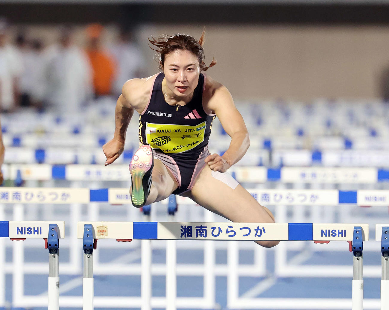 女子100メートル障害で日本新記録を出した福部（撮影・鈴木正人）