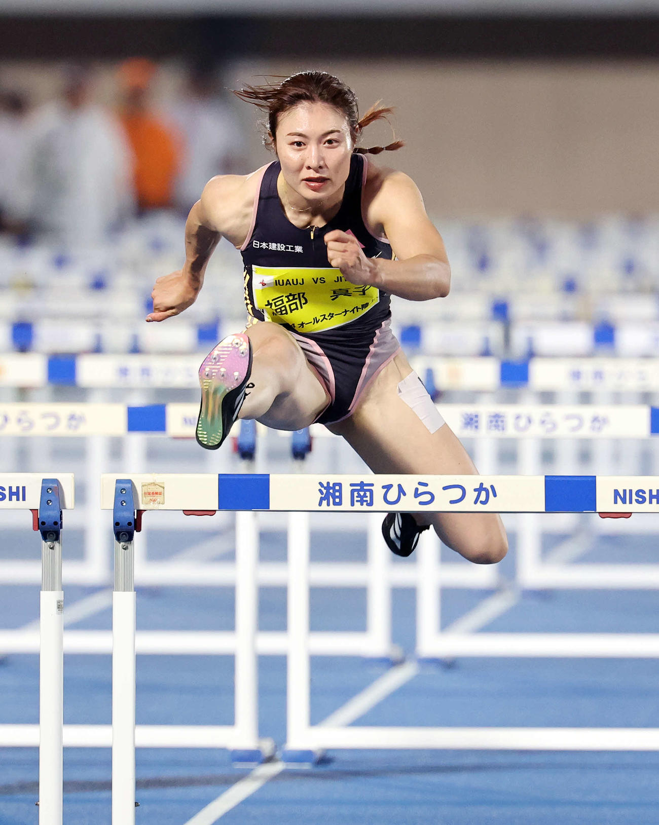 女子100メートル障害で日本新記録を出した福部（撮影・鈴木正人）
