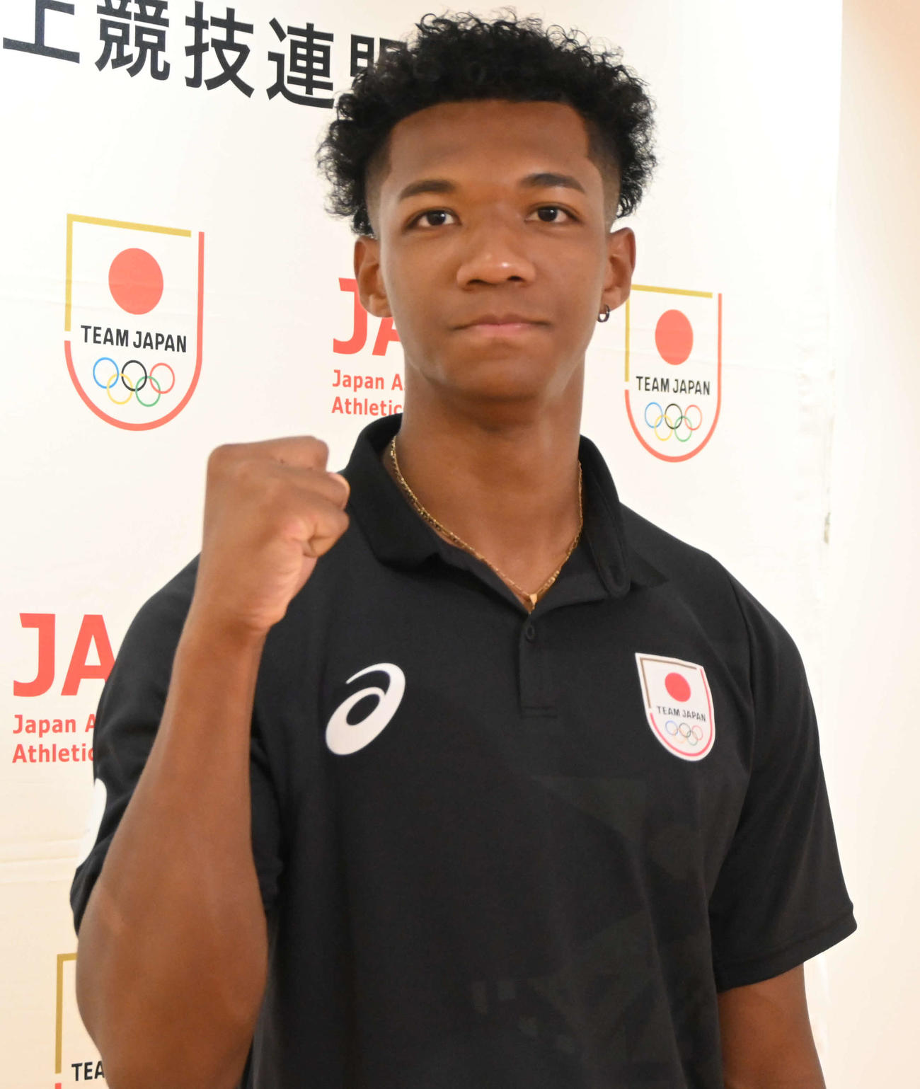 パリ五輪へ意気込む男子110メートル障害代表の村竹（撮影・飯岡大暉）