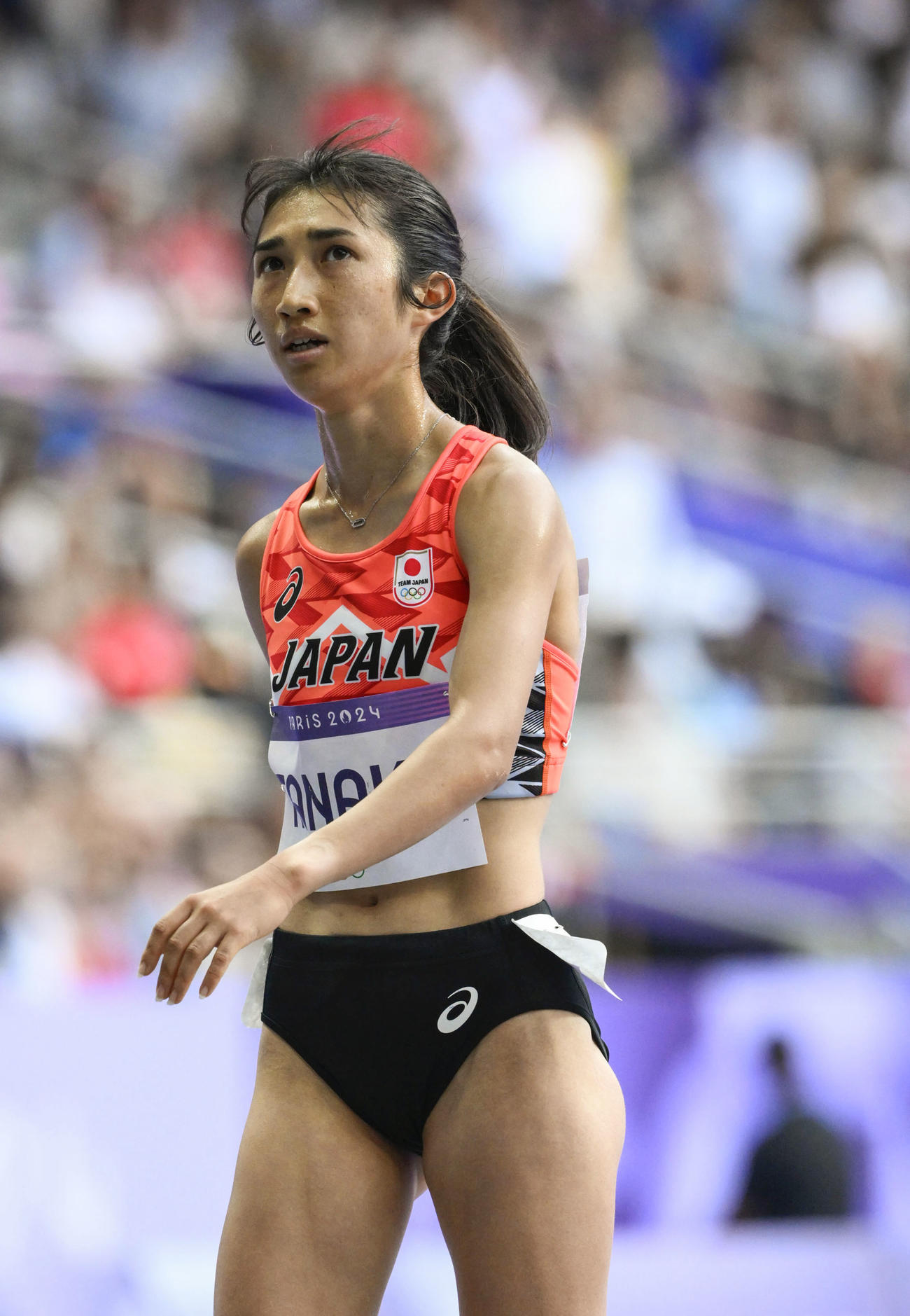 女子5000メートル予選で1組9着だった田中希実（共同）