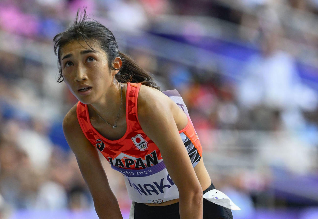 女子5000メートル予選で1組9着となり、決勝進出を逃した田中希実（共同）