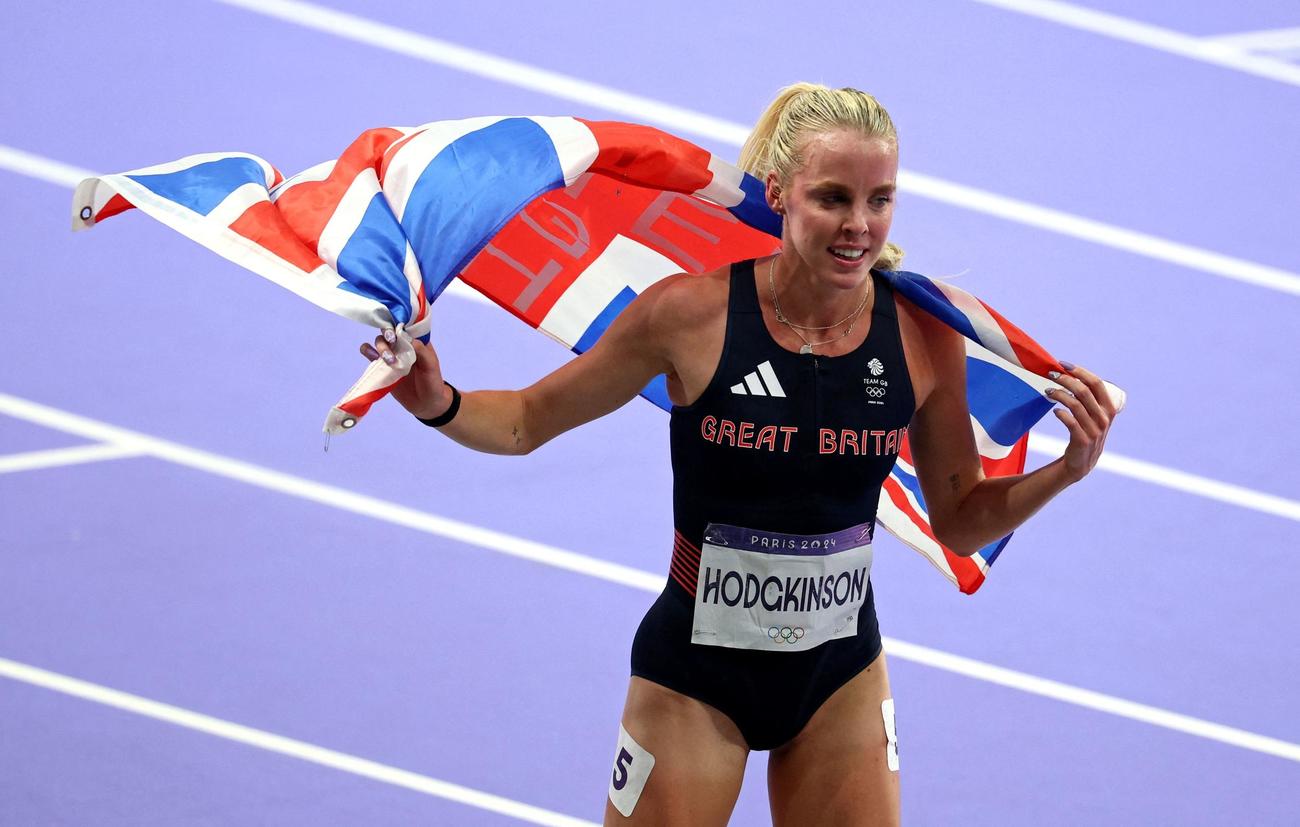 陸上女子800メートルで金メダルを獲得したキーリー・ホジキンソン（ロイター）