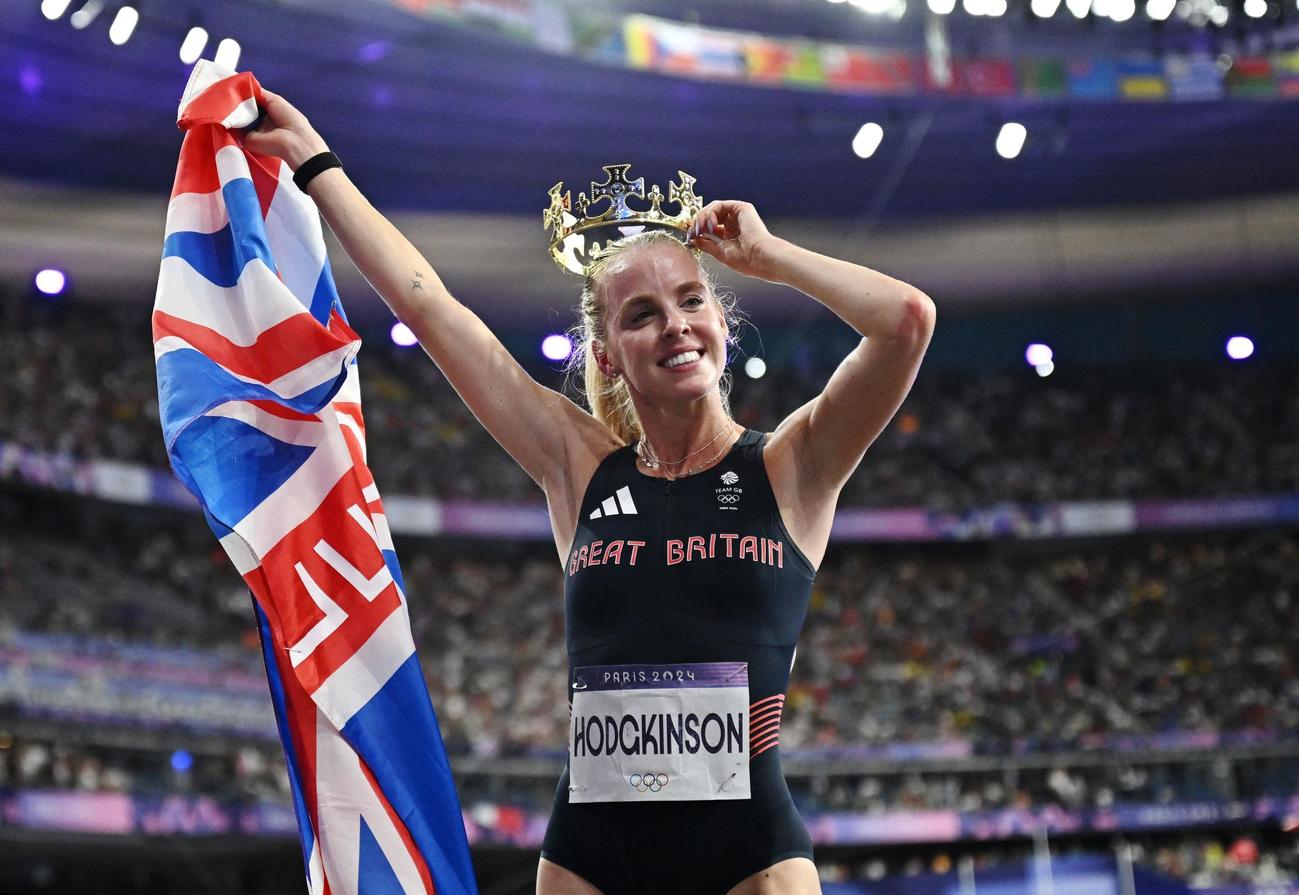 陸上女子800メートルで金メダルを獲得したキーリー・ホジキンソン（ロイター）