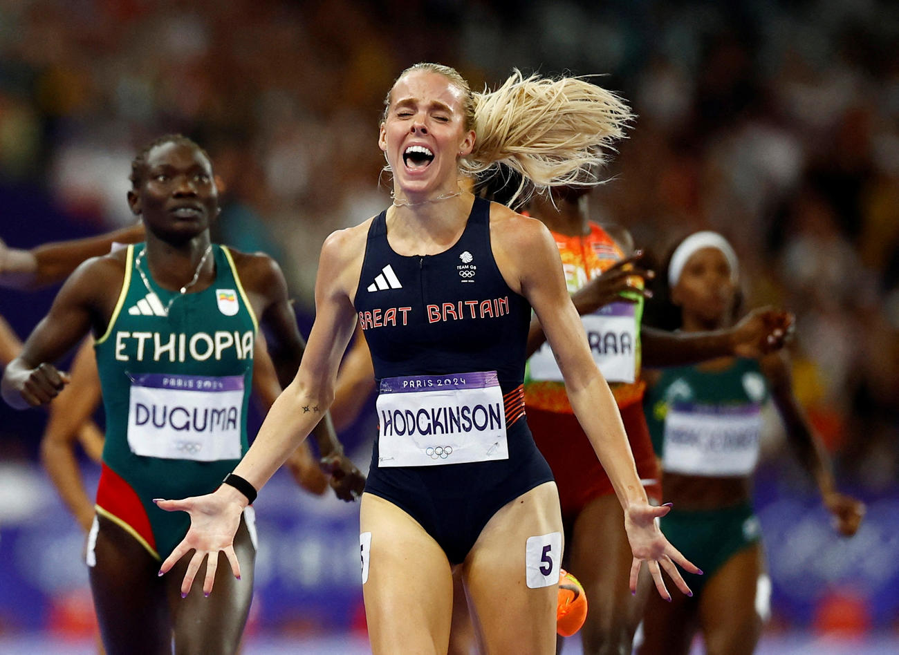 陸上女子800メートルで金メダルを獲得したキーリー・ホジキンソン（ロイター）