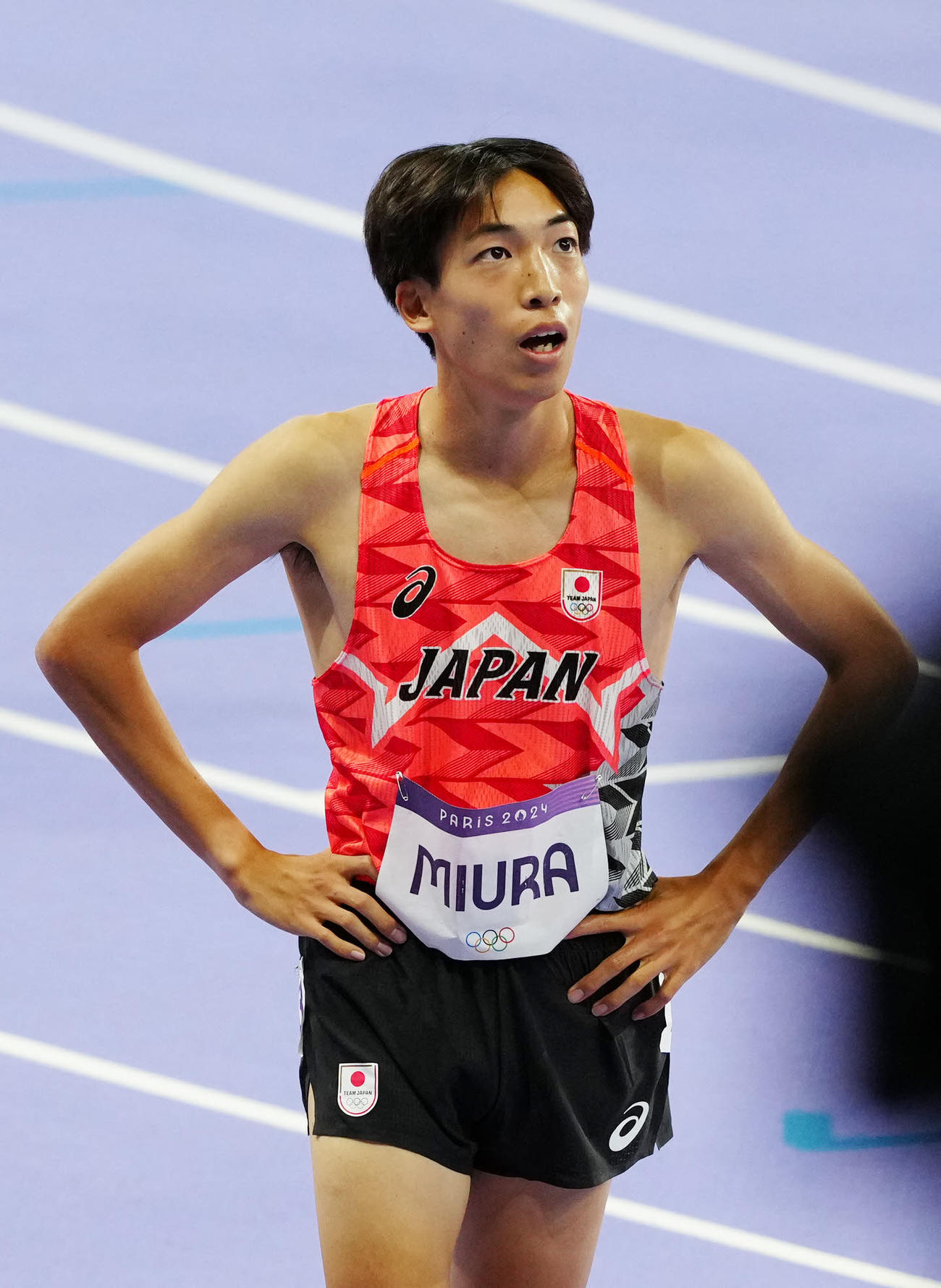 三浦龍司（2024年8月7日撮影）
