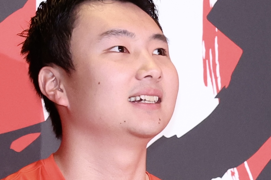 「三井不動産Presents　バスケットボールTAME JAPAN　パリ2024オリンピック壮行会」に臨む富永（撮影・河田真司）