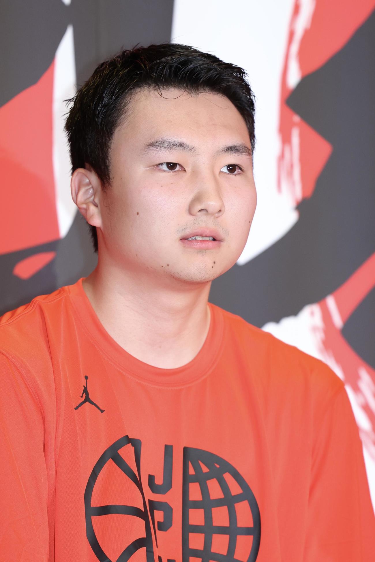 「三井不動産Presents　バスケットボールTAME JAPAN　パリ2024オリンピック壮行会」に臨む富永（撮影・河田真司）