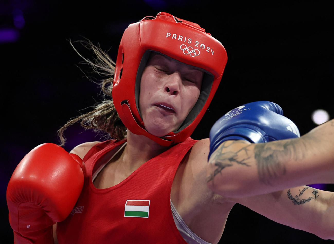 イマネ・ヘリフの準々決勝相手のハンガリー代表アンナ・ルカ・ハモリー（ロイター）